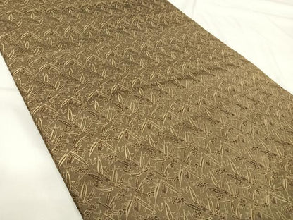 平和屋着物◎アンティーク　大正ロマン　丸帯　笹の葉文　正絹　逸品　AABH0388yx