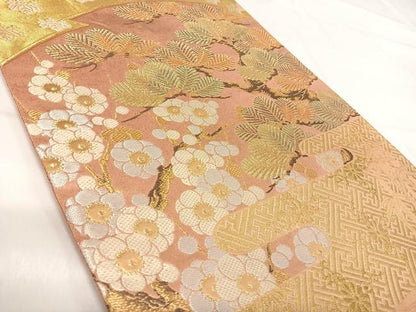平和屋着物◎六通柄袋帯　唐織　離宮錦　桂離宮　金銀糸　正絹　逸品　AABH0399yx