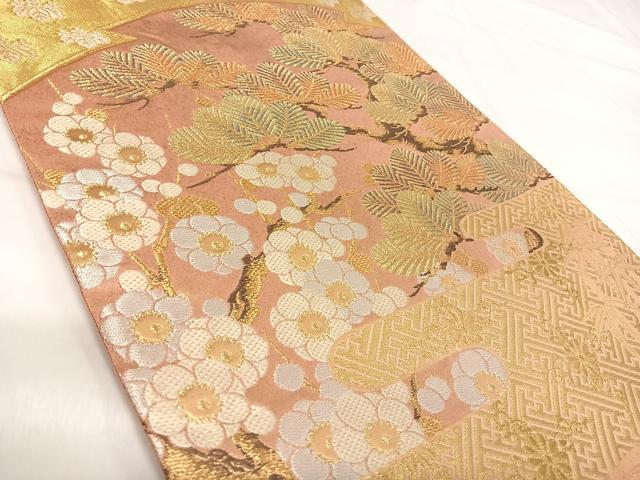 平和屋着物◎六通柄袋帯　唐織　離宮錦　桂離宮　金銀糸　正絹　逸品　AABH0399yx