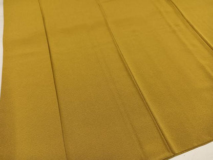 平和屋着物●上質な色無地　桑茶色　正絹　逸品　AABH0403ph