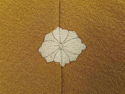 平和屋着物●上質な色無地　桑茶色　正絹　逸品　AABH0403ph