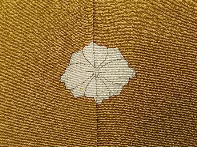 平和屋着物●上質な色無地　桑茶色　正絹　逸品　AABH0403ph
