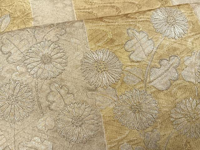 平和屋着物●訪問着　駒刺繍　草花文　金銀彩　高島屋扱い　正絹　逸品　AABH0405ph