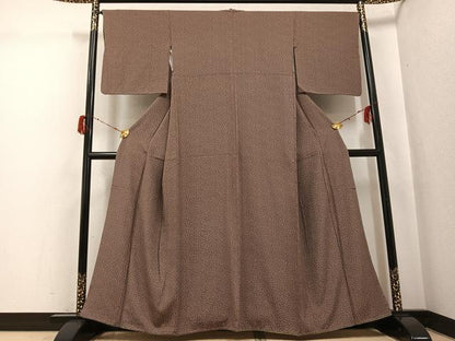 平和屋着物●上質な小紋　小花文　正絹　逸品　AABH0408ph