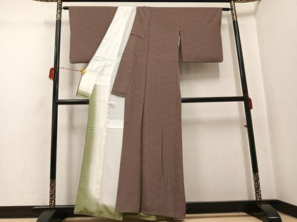 平和屋着物●上質な小紋　小花文　正絹　逸品　AABH0408ph