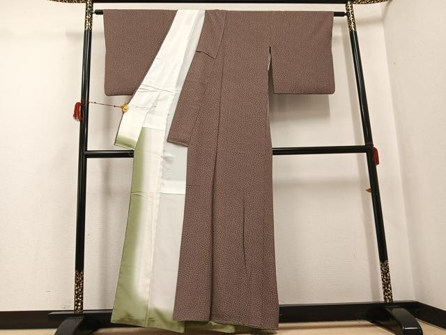 平和屋着物●上質な小紋　小花文　正絹　逸品　AABH0408ph