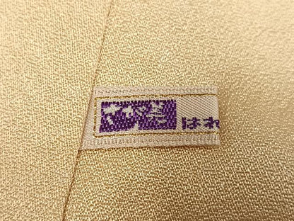 平和屋着物●漆工芸作家　金森一博　訪問着　舞葉文　暈し染め　さが美扱い　正絹　逸品　AABH0422ph