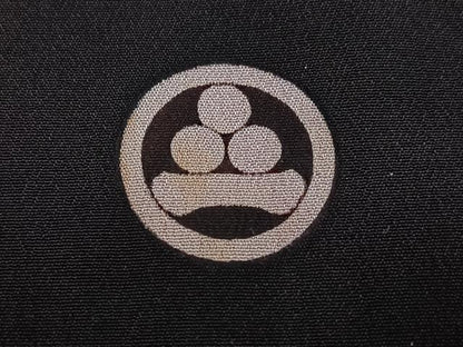 平和屋着物●アンティーク　大正ロマン　黒留袖　駒刺繍　飛鶴檜扇御所車草花文　金彩　正絹　逸品　AABH0423ph