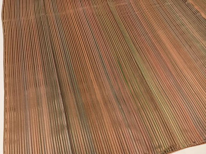 平和屋着物●染色家 岩浅公展　小紋　間道　さが美扱い　正絹　逸品　未使用　AABH0424ph
