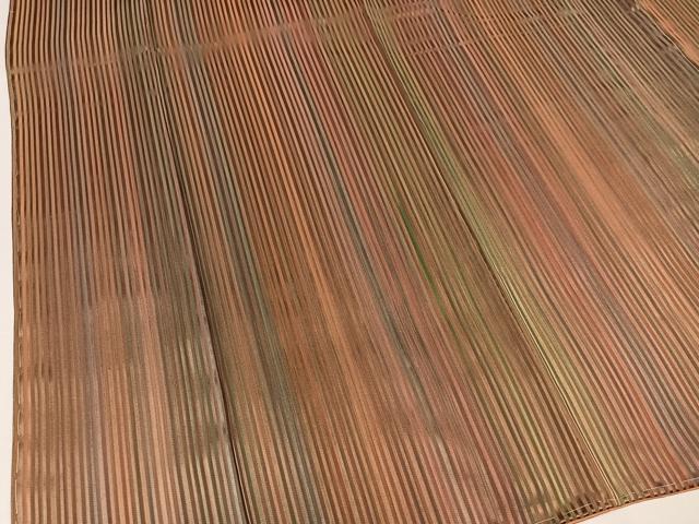 平和屋着物●染色家 岩浅公展　小紋　間道　さが美扱い　正絹　逸品　未使用　AABH0424ph