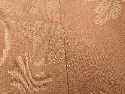 平和屋着物●アンティーク　大正ロマン　訪問着　友禅　駒刺繍　松竹梅風景文　金彩　正絹　逸品　AABH0425ph