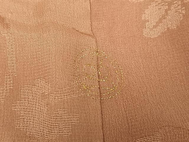 平和屋着物●アンティーク　大正ロマン　訪問着　友禅　駒刺繍　松竹梅風景文　金彩　正絹　逸品　AABH0425ph