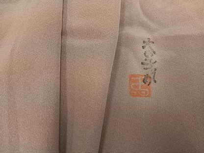 平和屋着物●虹色創家　本郷大田子　小紋　大田子染　霞文　鈴乃屋扱い　正絹　逸品　AABH0426ph