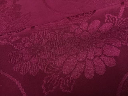 平和屋着物●上質な色無地　草花地紋　浅蘇芳色　正絹　逸品　AABH0430ph