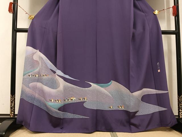平和屋着物●鎌倉友禅　坂井教人　日本工芸会正会員　色留袖　シルクロード　正絹　逸品　AABH0432ph