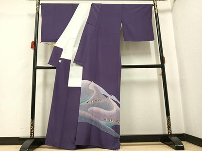 平和屋着物●鎌倉友禅　坂井教人　日本工芸会正会員　色留袖　シルクロード　正絹　逸品　AABH0432ph