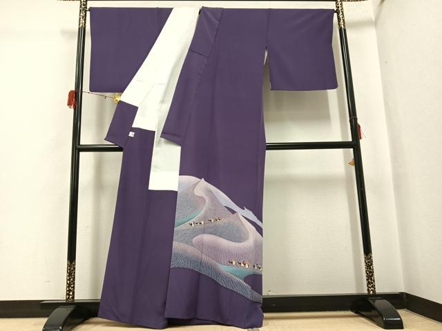 平和屋着物●鎌倉友禅　坂井教人　日本工芸会正会員　色留袖　シルクロード　正絹　逸品　AABH0432ph
