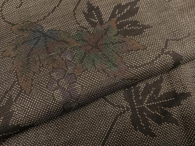 平和屋着物●本場大島紬　カタス7マルキ　葡萄唐草文　正絹　逸品　AABH0441ph