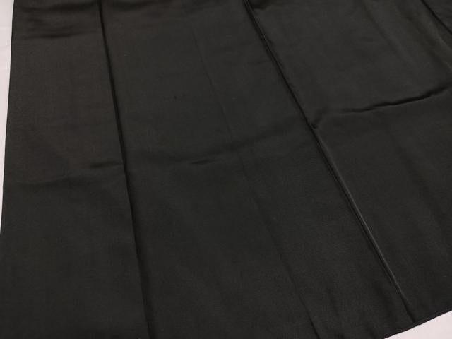 平和屋着物●男性　黒紋付・羽織セット　正絹　逸品　AABH0452ph
