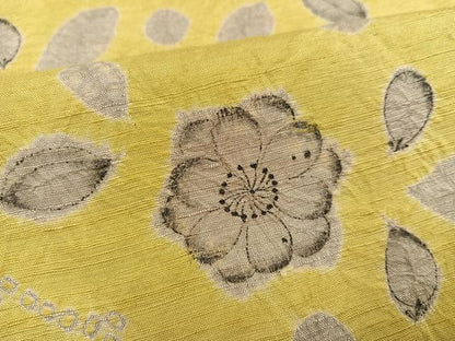 平和屋着物●上質な小紋　紬地　辻が花　絞り　正絹　逸品　AABH0458ph