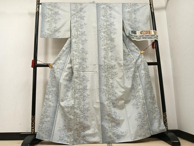 平和屋着物●都喜ヱ門　本場大島紬　白大島　カタス7マルキ　蒔白泥　草木間道　藤絹織物謹製　証紙付き　正絹　逸品　AABH0459ph