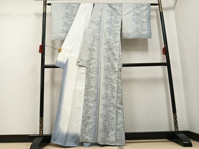 平和屋着物●都喜ヱ門　本場大島紬　白大島　カタス7マルキ　蒔白泥　草木間道　藤絹織物謹製　証紙付き　正絹　逸品　AABH0459ph
