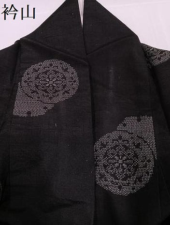 平和屋着物●結城紬　100亀甲　飛び亀甲　源氏車花文　正絹　逸品　AABH0462ph
