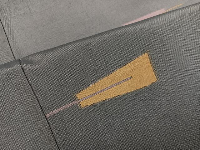 平和屋着物●上質な紬　扇文　正絹　逸品　AABH0464ph