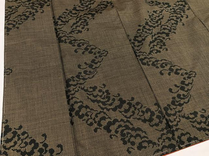 平和屋着物●本場大島紬　一元絣　波　正絹　逸品　未使用　AABH0466ph