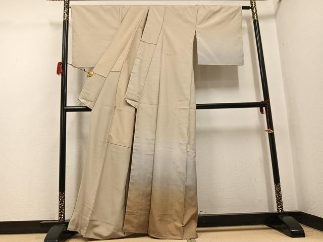 平和屋着物●石川県指定無形文化財　牛首紬　白山工房　手織り　訪問着　霞文　暈し染め　正絹　逸品　未使用　AABH0473ph