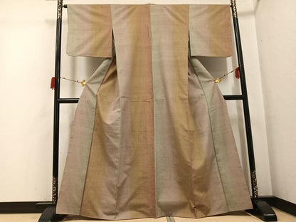 平和屋着物●上質な紬　間道　正絹　逸品　AABH0477ph