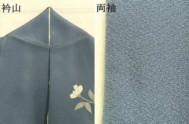 平和屋着物●訪問着　友禅　作家物　枝花文　暈し染め　正絹　逸品　AABH0482fy