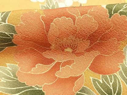 平和屋着物●訪問着　枝花文　暈し染め　正絹　逸品　AABH0491fy