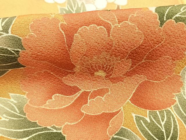 平和屋着物●訪問着　枝花文　暈し染め　正絹　逸品　AABH0491fy