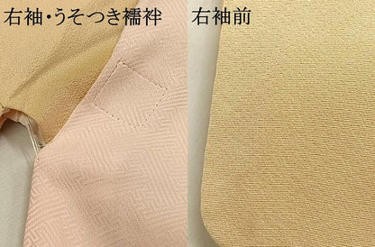 平和屋着物●訪問着　枝花文　暈し染め　正絹　逸品　AABH0491fy