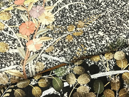 平和屋着物●訪問着　刺繍　草花文　金銀糸　金銀彩　正絹　逸品　AABH0492fy