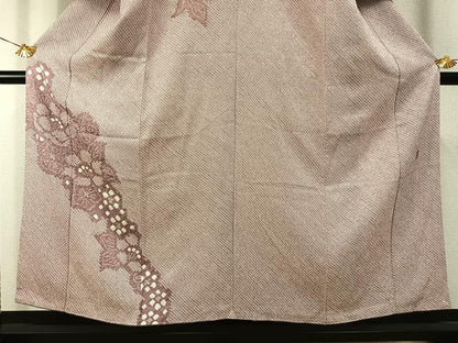 平和屋着物●名門　藤娘きぬたや・総絞り　訪問着　草花文　三越扱い　正絹　逸品　未使用　AABH0493fy