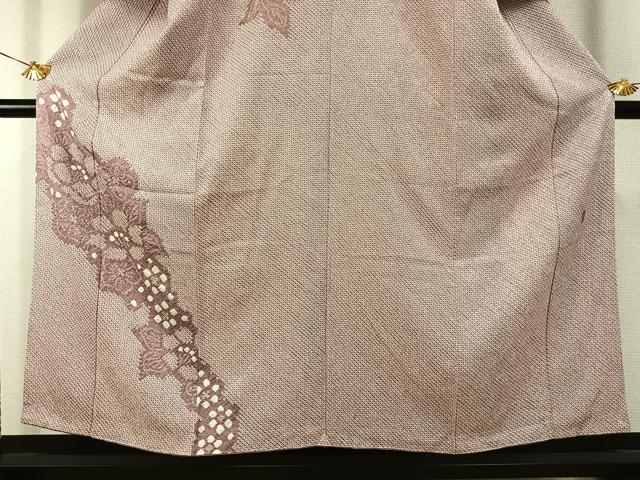 平和屋着物●名門　藤娘きぬたや・総絞り　訪問着　草花文　三越扱い　正絹　逸品　未使用　AABH0493fy
