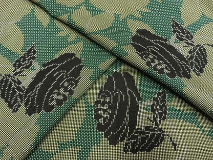 平和屋着物●本場大島紬　一元絣　薔薇　正絹　逸品　AABH0507fy