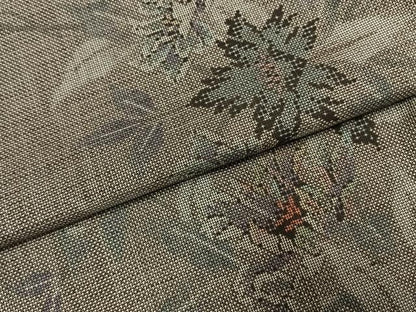平和屋着物●本場大島紬　カタス9マルキ　枝花文　正絹　逸品　AABH0508fy