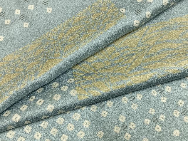 平和屋着物●上質な小紋　横段文　正絹　逸品　AABH0516fy