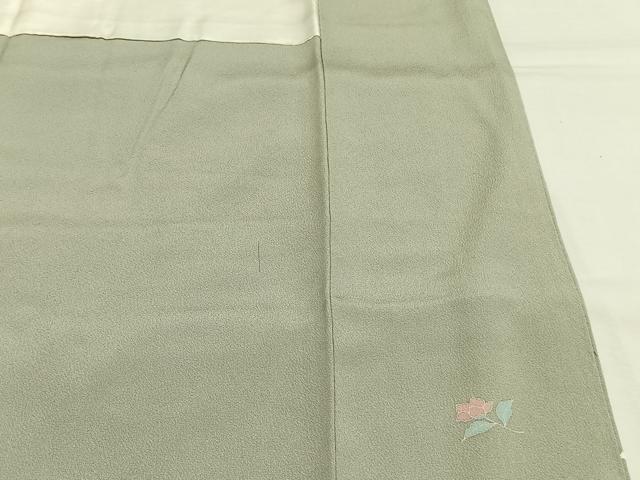平和屋着物●訪問着　友禅　草花文　暈し染め　金彩　正絹　逸品　AABH0519fy