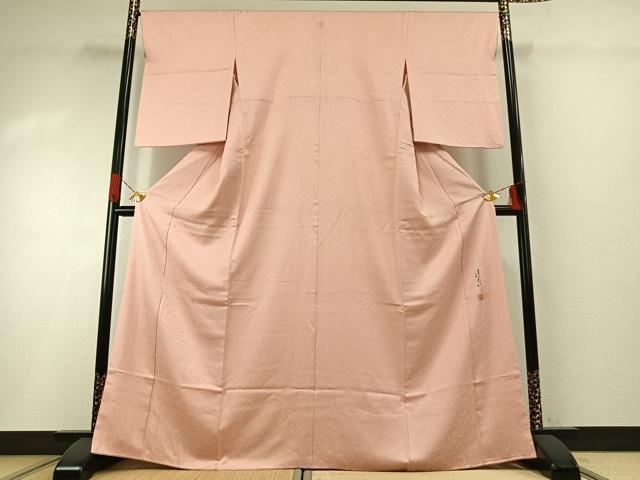 平和屋着物●上質な色無地　作家物　花唐草地紋　虹色　正絹　逸品　AABH0522fy