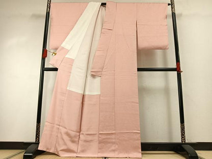 平和屋着物●上質な色無地　作家物　花唐草地紋　虹色　正絹　逸品　AABH0522fy