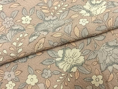 平和屋着物●上質な小紋　更紗花文　正絹　逸品　未使用　AABH0525fy