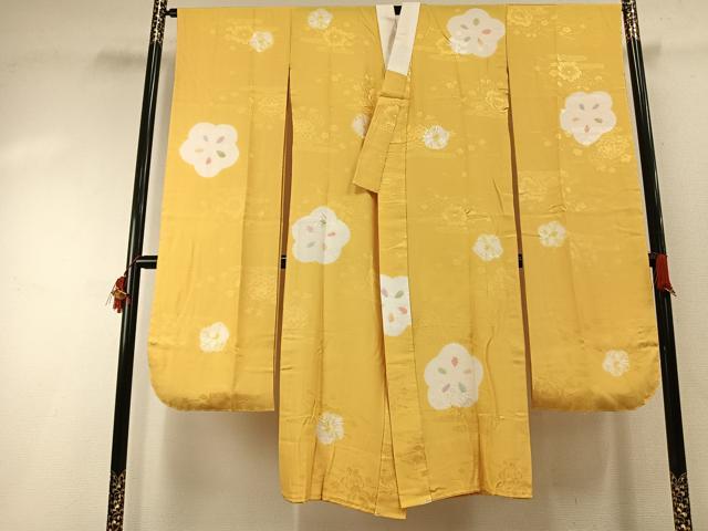 平和屋着物●振袖用長襦袢　無双仕立て　絞り　舞花文　正絹　逸品　AABH0533fy