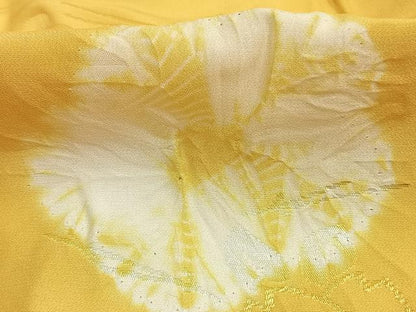 平和屋着物●振袖用長襦袢　無双仕立て　絞り　舞花文　正絹　逸品　AABH0533fy