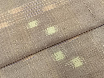 平和屋着物●上質な紬　格子　正絹　逸品　AABH0536fy