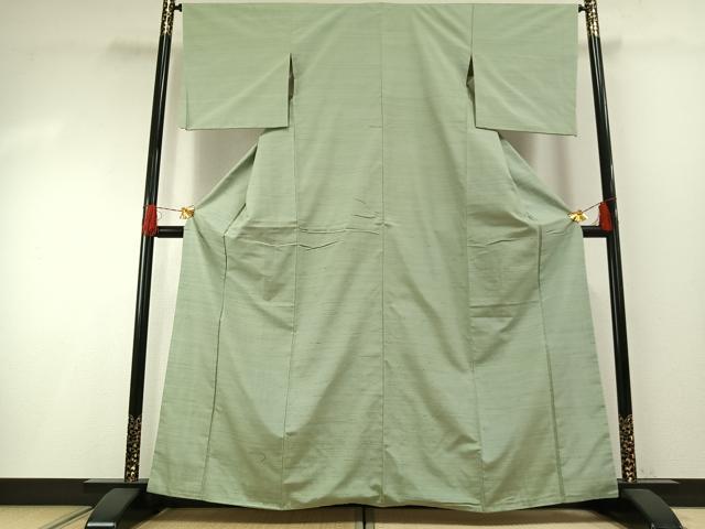 平和屋着物●紅花紬　米沢　霞文　正絹　逸品　AABH0554fy