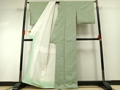 平和屋着物●紅花紬　米沢　霞文　正絹　逸品　AABH0554fy